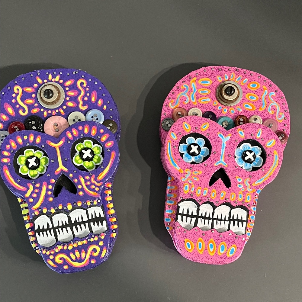 Colorful Sugar Skull Wall Art